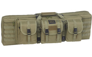 Tactical rifle case with multiple storage pockets