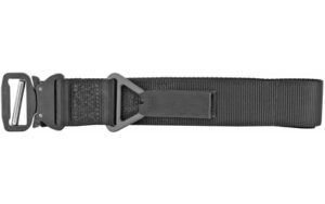Black tactical belt with metal buckle