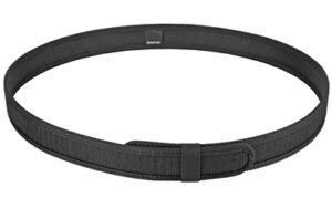 Black nylon tactical belt with Velcro fastener.