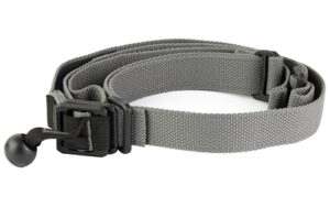 Gray adjustable strap with black buckle