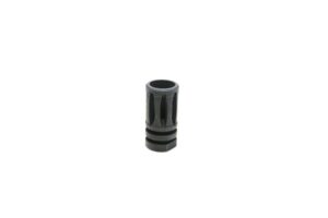 Black rifle flash hider on white background