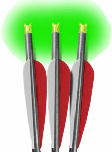 LUMENOK XBOW ARROW 22" BARNETT - HEADHUNTER GREEN CRESCENT 3PK