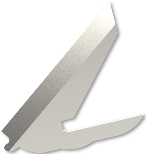 Metal blade for precision cutting tools.