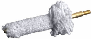 Cotton barrel cleaning mop with brass tip