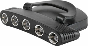 Black hat clip with five LED lights