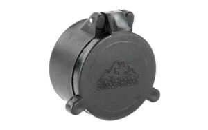 Black flip-open rifle scope cover