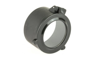 Black plastic circular lens hood accessory
