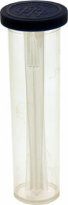 Clear plastic container with pipettes inside.