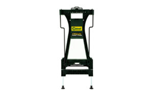 Ultimate sawhorse stand with clamps and adjustable legs.