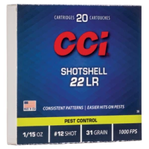 CCI Shotshell 22 LR pest control cartridges box