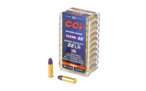 CCI .22 LR ammunition box and bullets