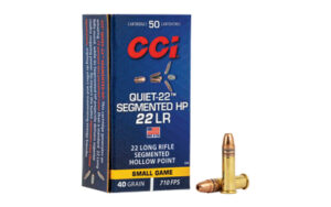 CCI Quiet-22 segmented hollow point ammunition box