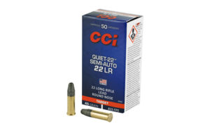 Box and bullets of CCI 22 LR ammo