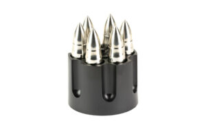 Bullet-shaped metal whiskey stones with holder