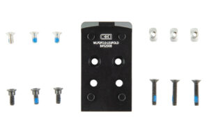 Gun sight mount with screws and inserts