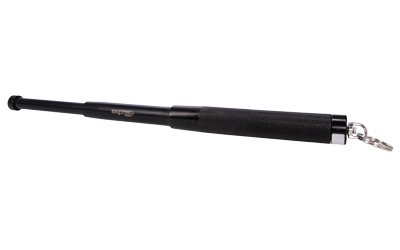 Extendable black baton with keychain attachment