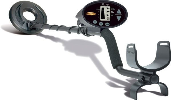 Modern metal detector with digital display.