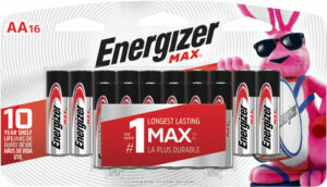 Energizer MAX AA batteries pack, 16 count, long-lasting.