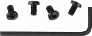 Allen wrench and four black screws
