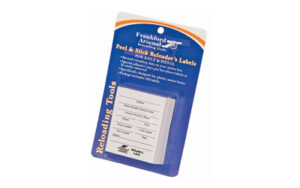Peel and stick reloader's labels packaging