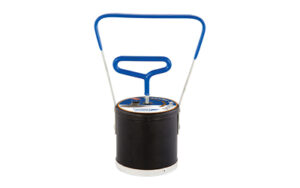 Overhead drum lifter with blue handles