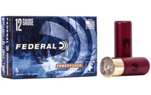 12 gauge Federal Power-Shok shotgun shells.