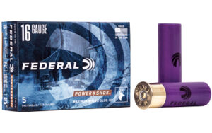 16 gauge Federal Power-Shok shotgun shells box with two cartridges