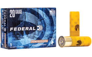 Federal 20 gauge shotgun shells, box and cartridge.