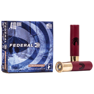 .410 Federal rifled slug ammunition box.