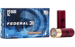 Federal 12 gauge low recoil buckshot ammunition