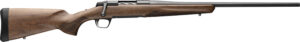 Wooden rifle with scope and dark barrel
