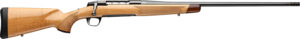 Wooden hunting rifle on white background.