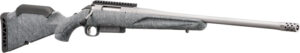 Gray modern hunting rifle with a textured stock.