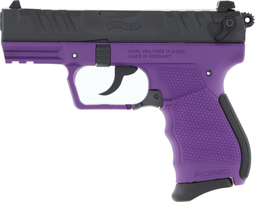 WALTHER PD380 380ACP 3.7" FS - 9RD BLACK SLIDE PURPLE FRAME - Image 2