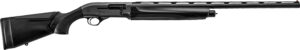 Black semi-automatic shotgun with long barrel profile.