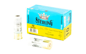 Sterling 12 gauge ammunition box and shells.
