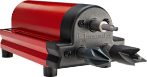 Red Hornady reloading case prep center equipment