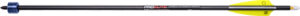 Carbon fiber arrow with yellow fletching