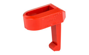 Red plastic circuit breaker lockout device