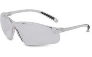 Clear safety glasses with black accents.