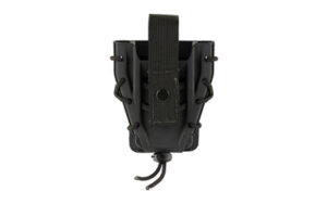 Tactical black nylon magazine pouch with strap