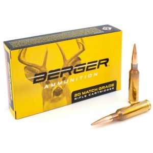 Berger Bullets Elite Hunter Rifle Ammunition 6.5mm Creedmoor 156gr EOL 2680 fps 20/ct