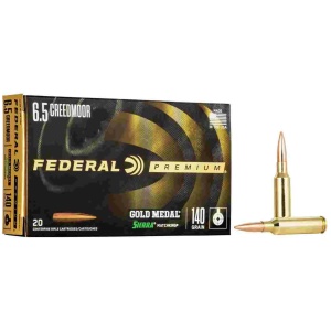 Federal Gold Medal Rifle Ammunition 6.5 Creedmoor 140 gr SMK 2675 fps 20/ct