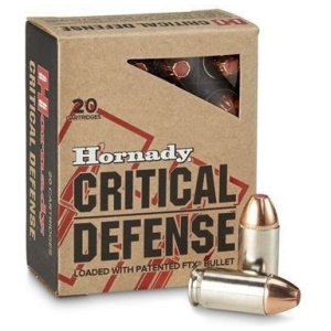 Hornady Critical Defense Handgun Ammo .40 S&W 165 gr FTX 1175 fps 20/ct