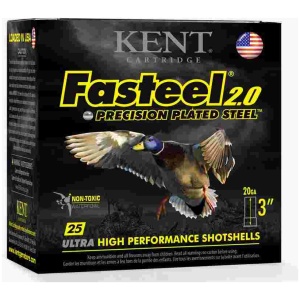 Kent Fasteel 2.0 Shotshells 20 ga 3" 7/8oz 1550 fps #3 25/ct