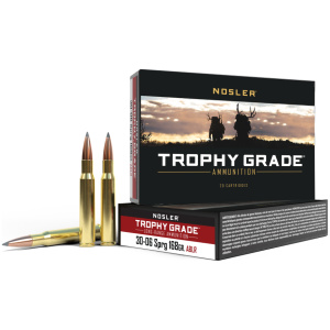Nosler Accubond Long Range Trophy Grade Rifle Ammunition .30-06 Sprg 168 gr PT 2800 fps 20/ct