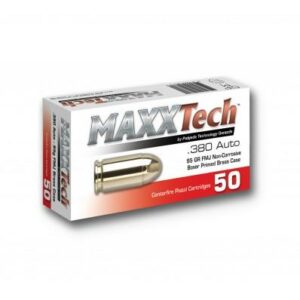Maxxtech Brass Case Handgun Ammunition .380 ACP 95 gr FMJ