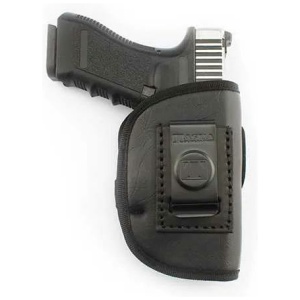 Tagua Leather Ecoleather Weightless 4 in 1 Open Top Holster for Most 9mm Luger/.40/.45 Black RH