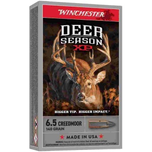 Winchester Deer Season XP Rifle Ammunition 6.5 Creedmoor 140gr PT 2900 fps 2650 fps 20/ct