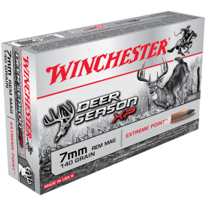 Winchester Deer Season XP Rifle Ammunition 7mm Rem Mag 140 gr. PT 3100 fps 20/ct